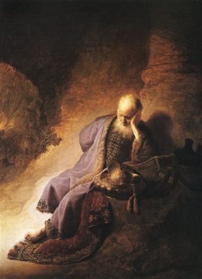 The Prophet Jeremiah Lamenting the Destruction of Jerusalem -  A Vivid Tableau of Sorrow and Divine Retribution!